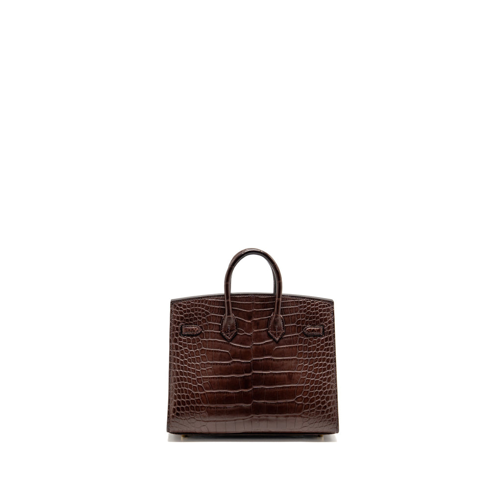 Hermes Birkin 20 Alligator Missippienssis Mat Havane GHW