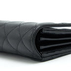 CHANEL FLAP WALLET CAVIAR BLACK SHW