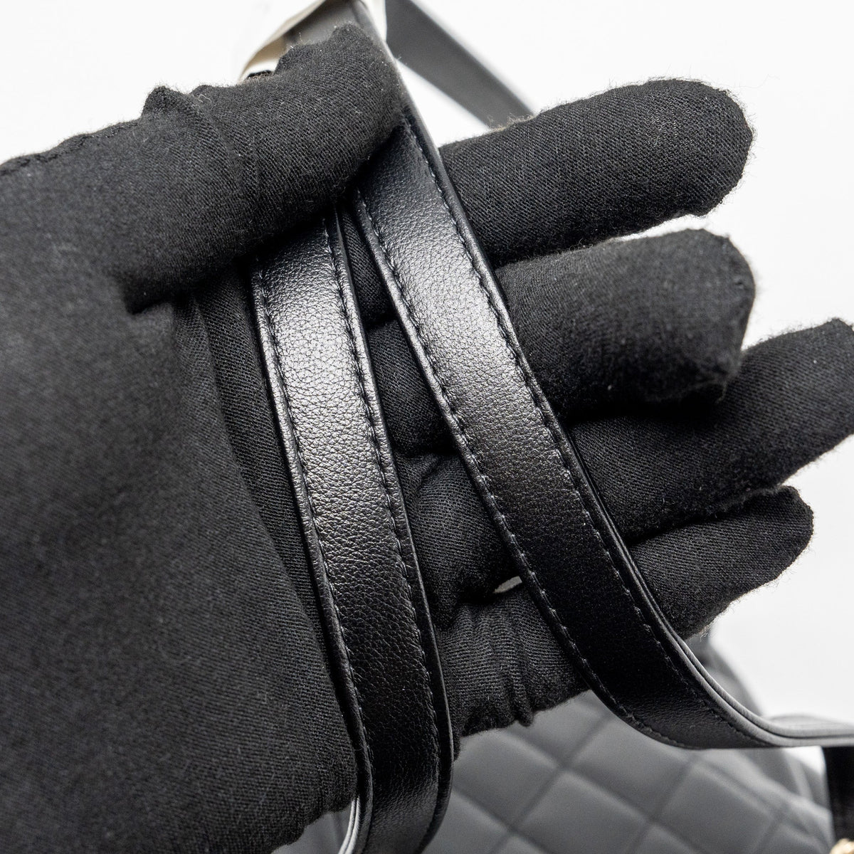 CHANEL 24P MINI DUMA BACKPACK CALFSKIN BLACK LGHW (MICROCHIP)