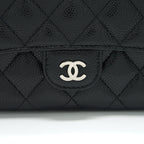 CHANEL FLAP WALLET CAVIAR BLACK SHW