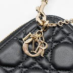 DIOR LADY DIOR CALL’IN DIOR PHONE HOLDER LAMBSKIN BLACK LGHW