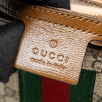 GUCCI JACKIE 1961 SMALL SHOULDER BAG GG SUPREME CANVAS/CALFSKIN BROWN/MULTICOLOUR GHW