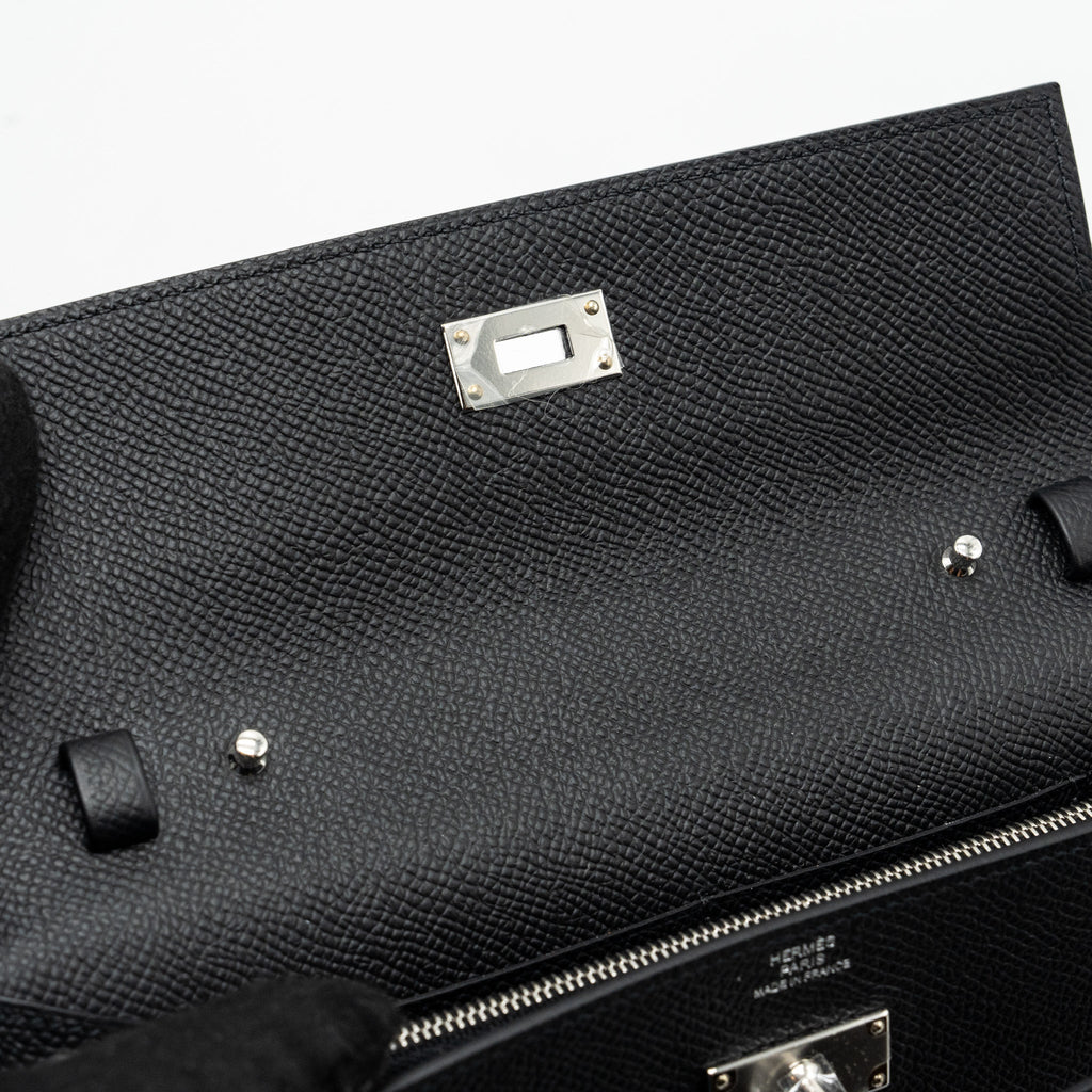 Hermes Classic Kelly To Go Epsom Black SHW