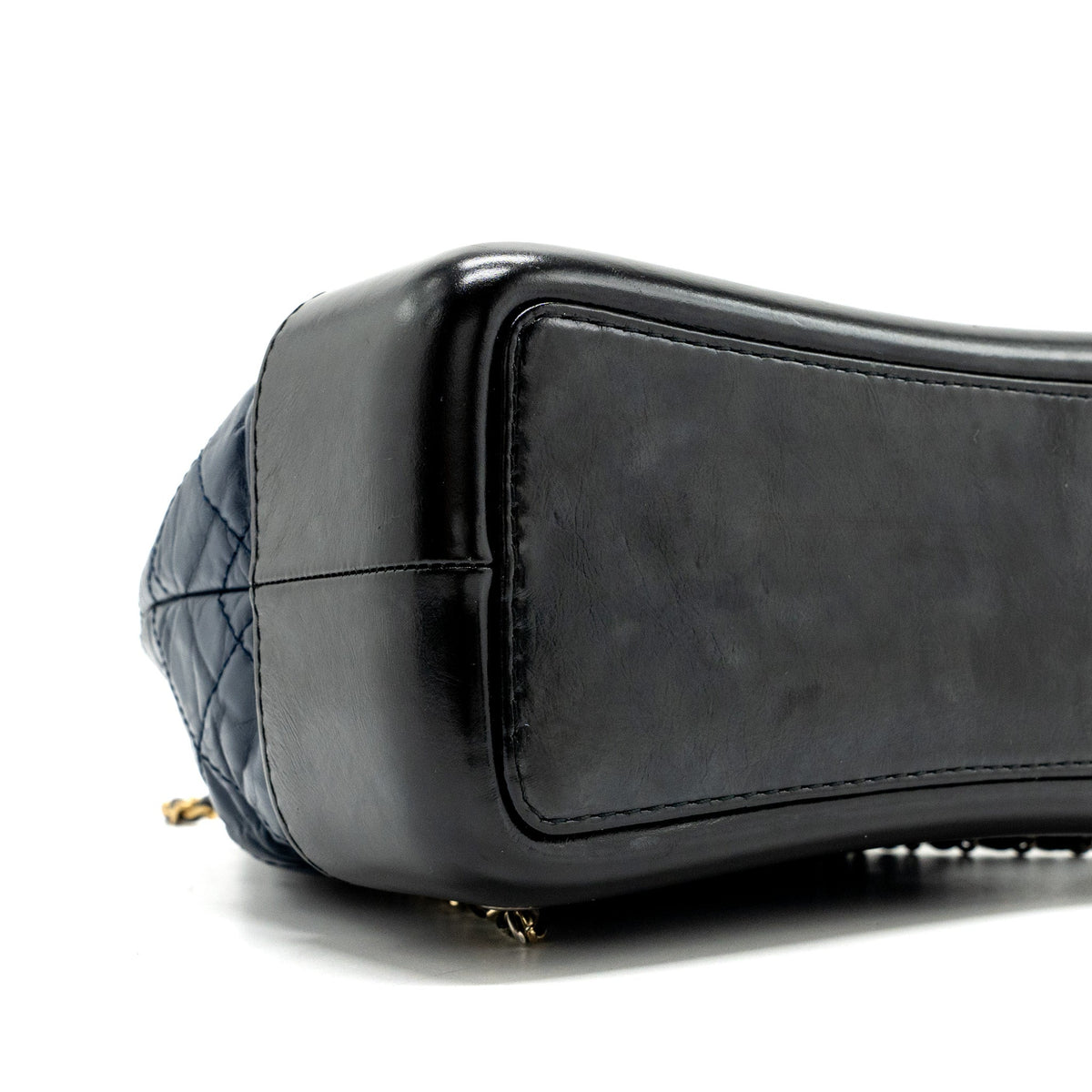 CHANEL SMALL GABRIELLE BACKPACK AGED CALFSKIN NAVY BLUE/ BLACK RUTHENIUM HARDWARE