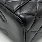 CHANEL LONG VANITY CASE LAMBSKIN SO BLACK (MICROCHIP)