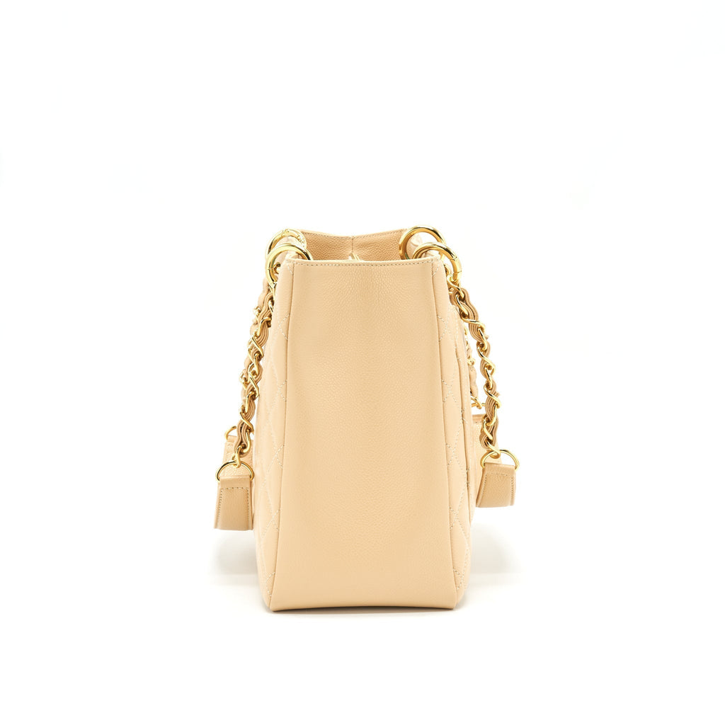 CHANEL GRAND SHOPPING TOTE BAG BEIGE WITH GHW