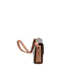 Celine Classique Triomphe bag in triomphe canvas and calfskin tan GHW