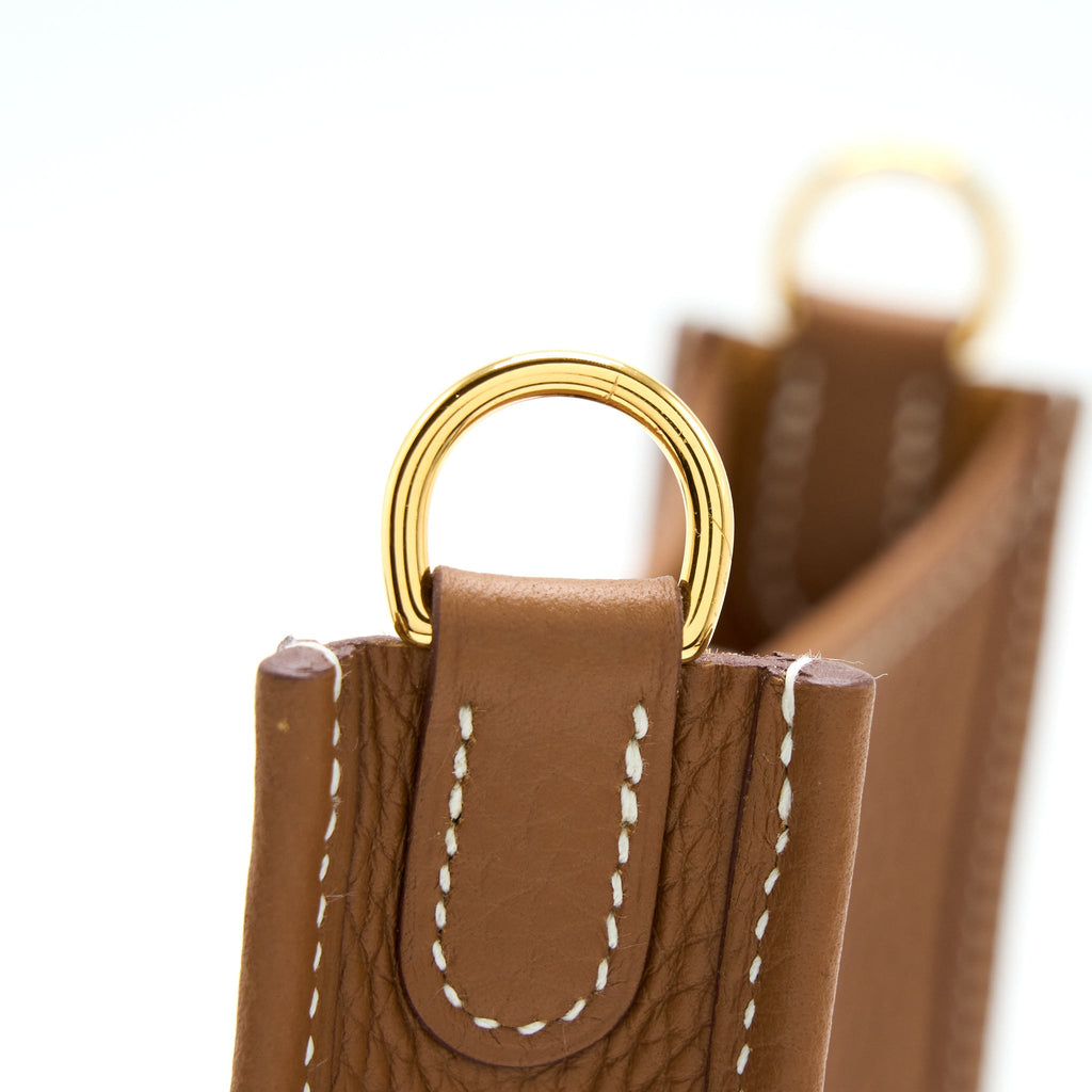 Hermes Mini Evelyne Clemence Gold GHW