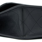 CHANEL 22K TOP HANDLE MESSENGER BAG CAVIAR BLACK BRUSHED GHW (MICROCHIP)