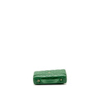 Chanel Top Handle Long Vanity Case with Chain Lambskin Green LGHW (Microchip)