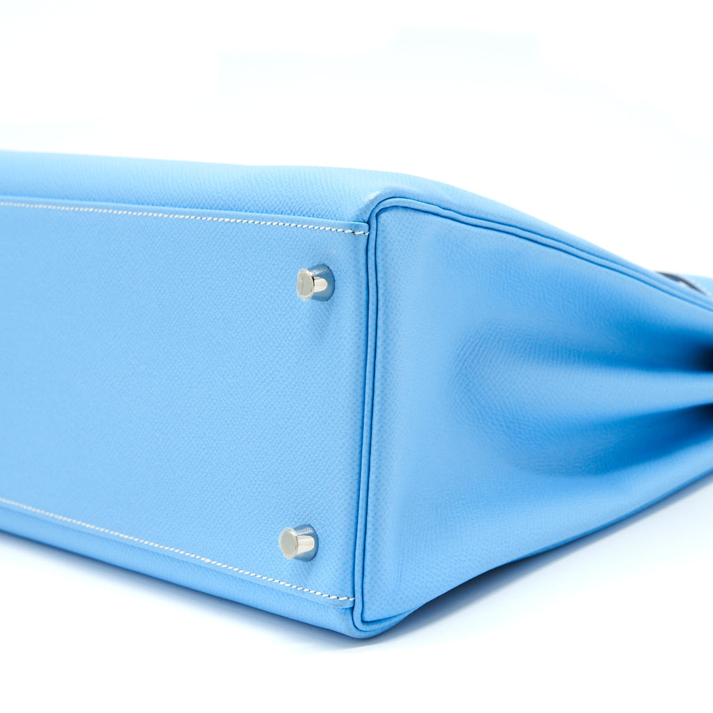 Hermes Kelly 35 Epsom 7N Celeste SHW