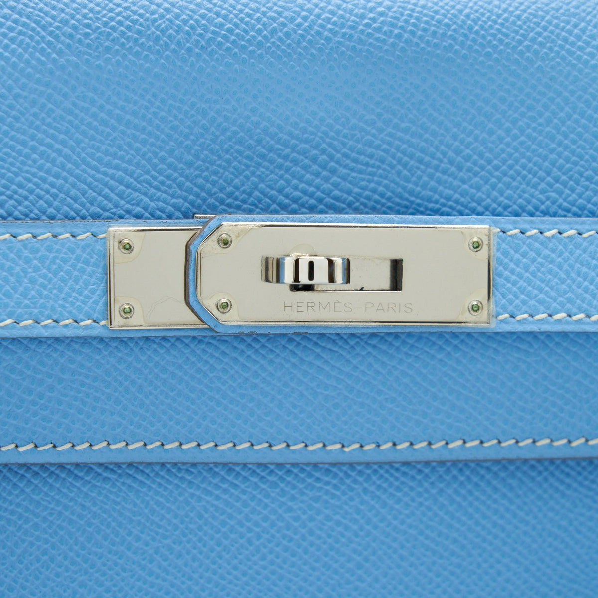 Hermes Kelly 35 Epsom 7N Celeste SHW