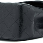 CHANEL CLASSIC JUMBO DOUBLE FLAP BAG CAVIAR BLACK SHW