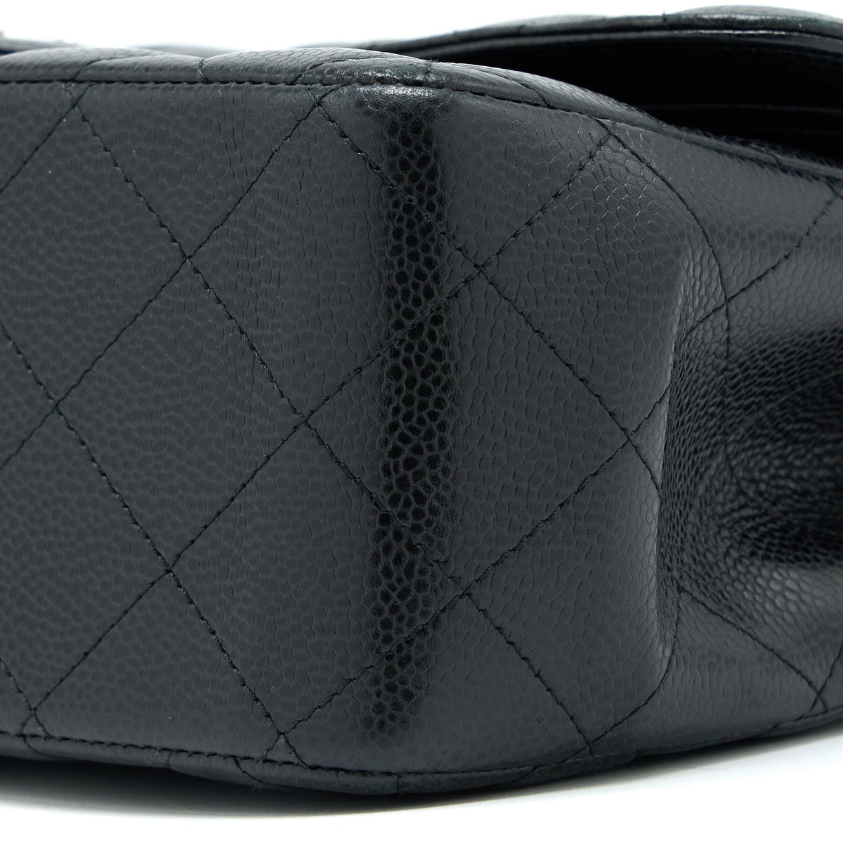 CHANEL CLASSIC JUMBO DOUBLE FLAP BAG CAVIAR BLACK SHW