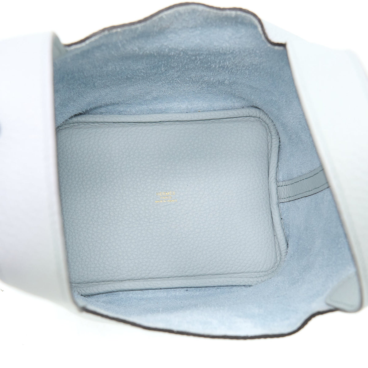 Hermes Picotin 18 Lock Bag Clemence Bleu Pale GHW