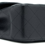 CHANEL CLASSIC JUMBO DOUBLE FLAP BAG CAVIAR BLACK SHW