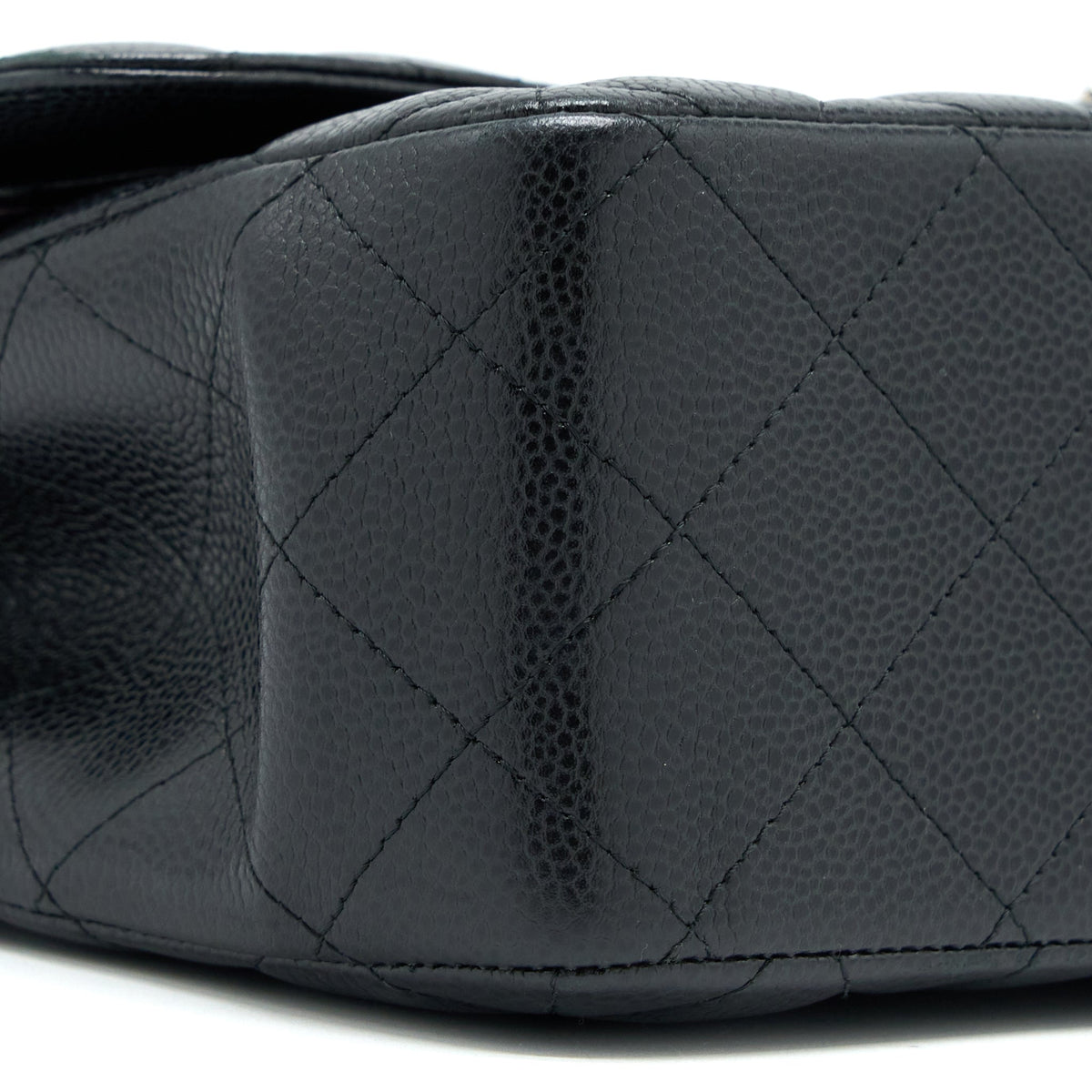 CHANEL CLASSIC JUMBO DOUBLE FLAP BAG CAVIAR BLACK SHW