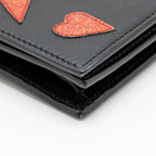Saint Laurent/YSL Small Hearts Kate Clutch Calfskin Black/Metallic Red GHW