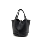 Hermes Picotin 22 lock bag clemence black SHW