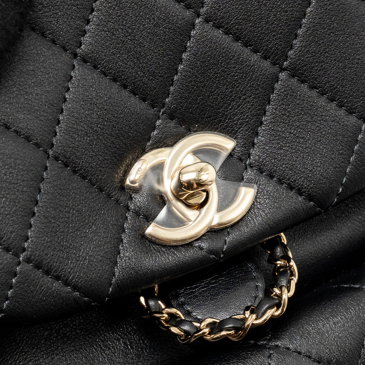 CHANEL MINI DUMA BACKPACK CALFSKIN BLACK LGHW (MICROCHIP)