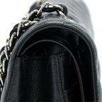 CHANEL CLASSIC JUMBO DOUBLE FLAP BAG CAVIAR BLACK SHW