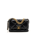 Chanel Medium 19 bag goatskin black multicolor hardware