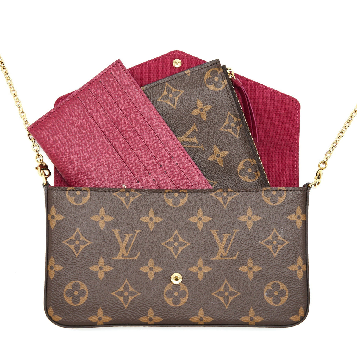 LOUIS VUITTON FELICIE POCHETTE MONOGRAM CANVAS GHW