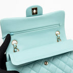 Chanel Small Classic Double Flap Bag Caviar Tiffany Blue LGHW