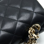 CHANEL MINI RECTANGULAR WITH COCO BAG CHARM LIMITED EDITION LAMBSKIN BLACK LGHW