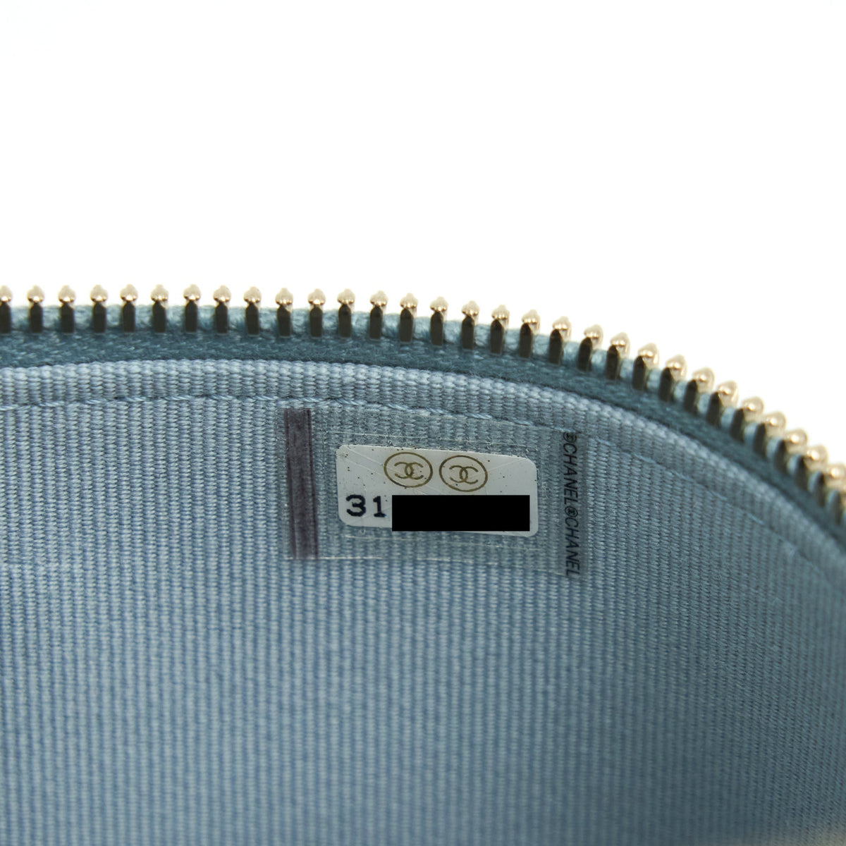 CHANEL 22S MINI TOP HANDLE VANITY CASE LAMBSKIN LIGHT BLUE LGHW