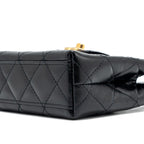 CHANEL 24P MINI NANO KELLY SHOPPER CALFSKIN BLACK GHW(MICROCHIP)