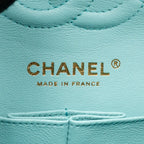Chanel Small Classic Double Flap Bag Caviar Tiffany Blue LGHW