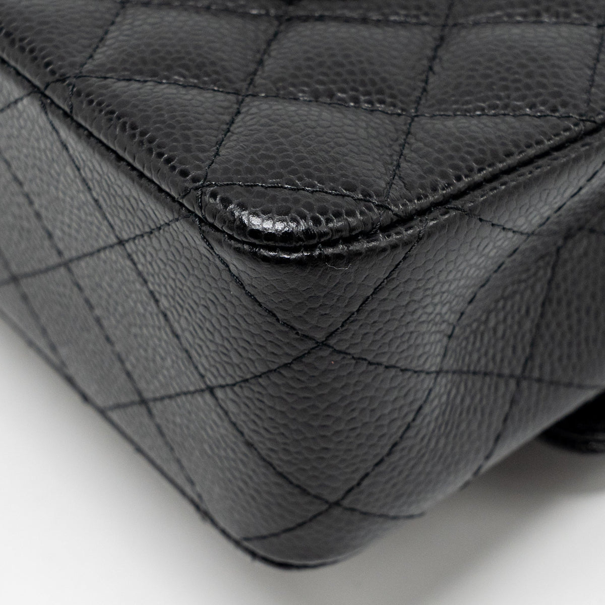 CHANEL MEDIUM CLASSIC DOUBLE FLAP BAG CAVIAR BLACK SHW