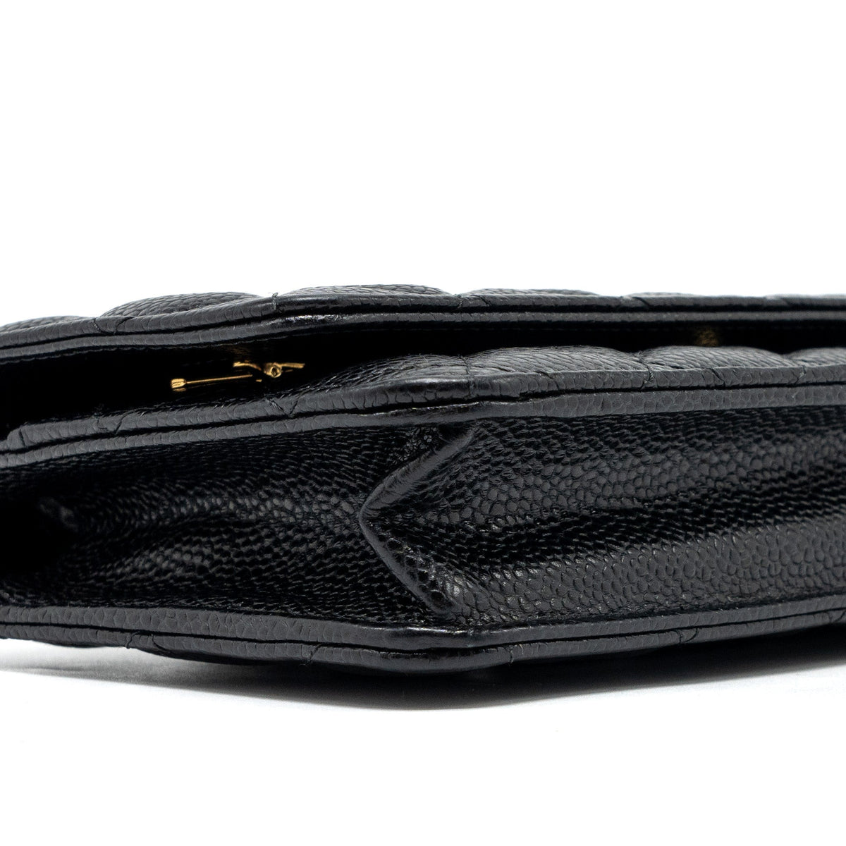 CHANEL CLASSIC WALLET ON CHAIN CAVIAR BLACK GHW