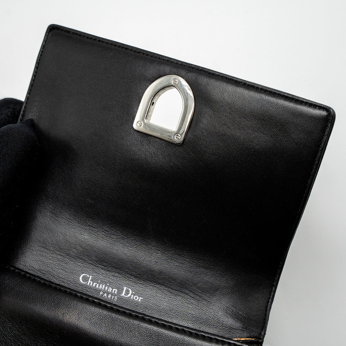 DIOR MINI DIORAMA BAG CALFSKIN BLACK SHW