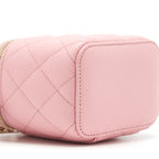 CHANEL 22C MINI VANITY WITH CHAIN CAVIAR PINK LGHW