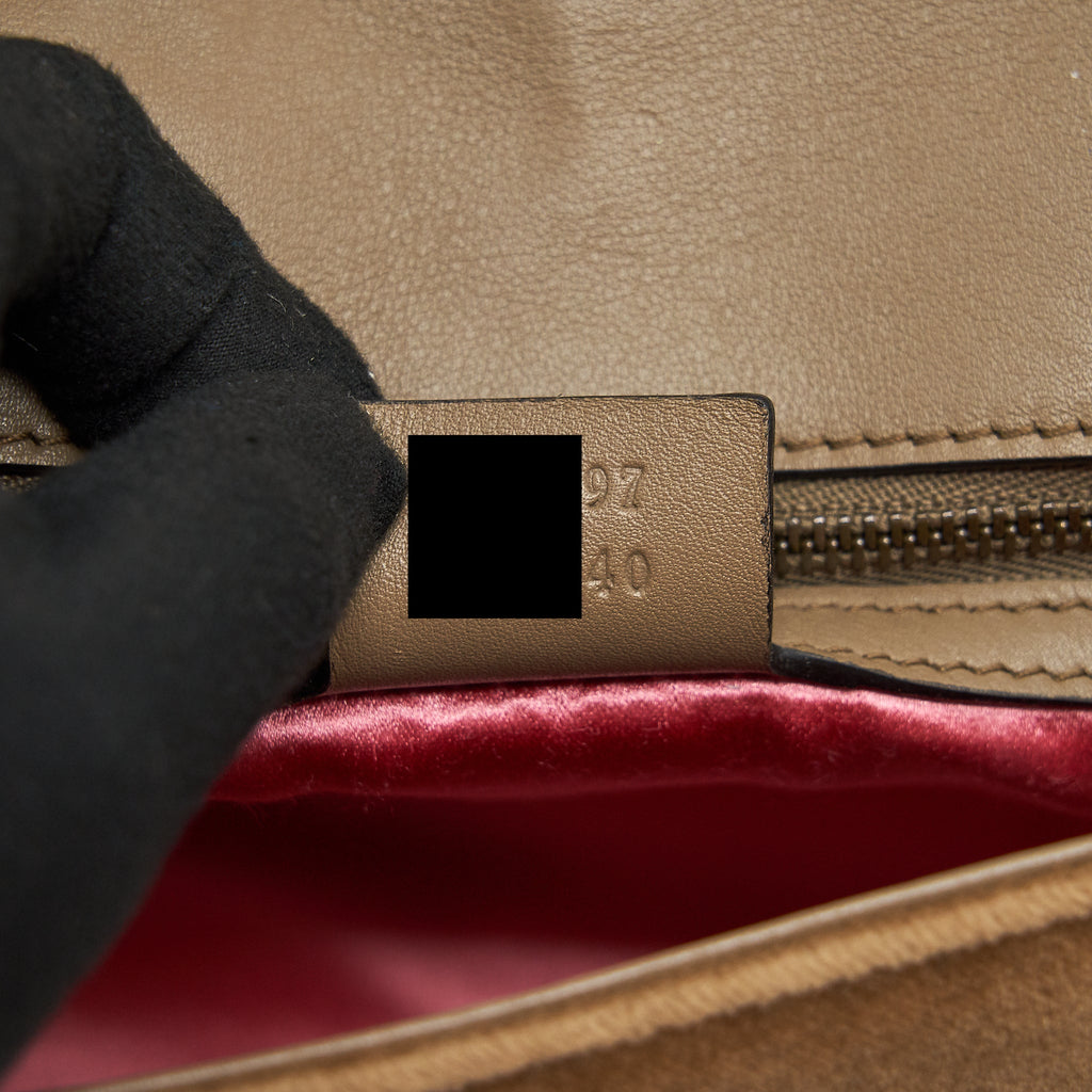 GUCCI MARMONT BAG VELVET GOLD TAN GHW