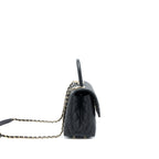 CHANEL SMALL COCO HANDLE FLAP BAG CAVIAR BLACK LGHW (MICROCHIP)