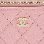 CHANEL 22C MINI VANITY WITH CHAIN CAVIAR PINK LGHW