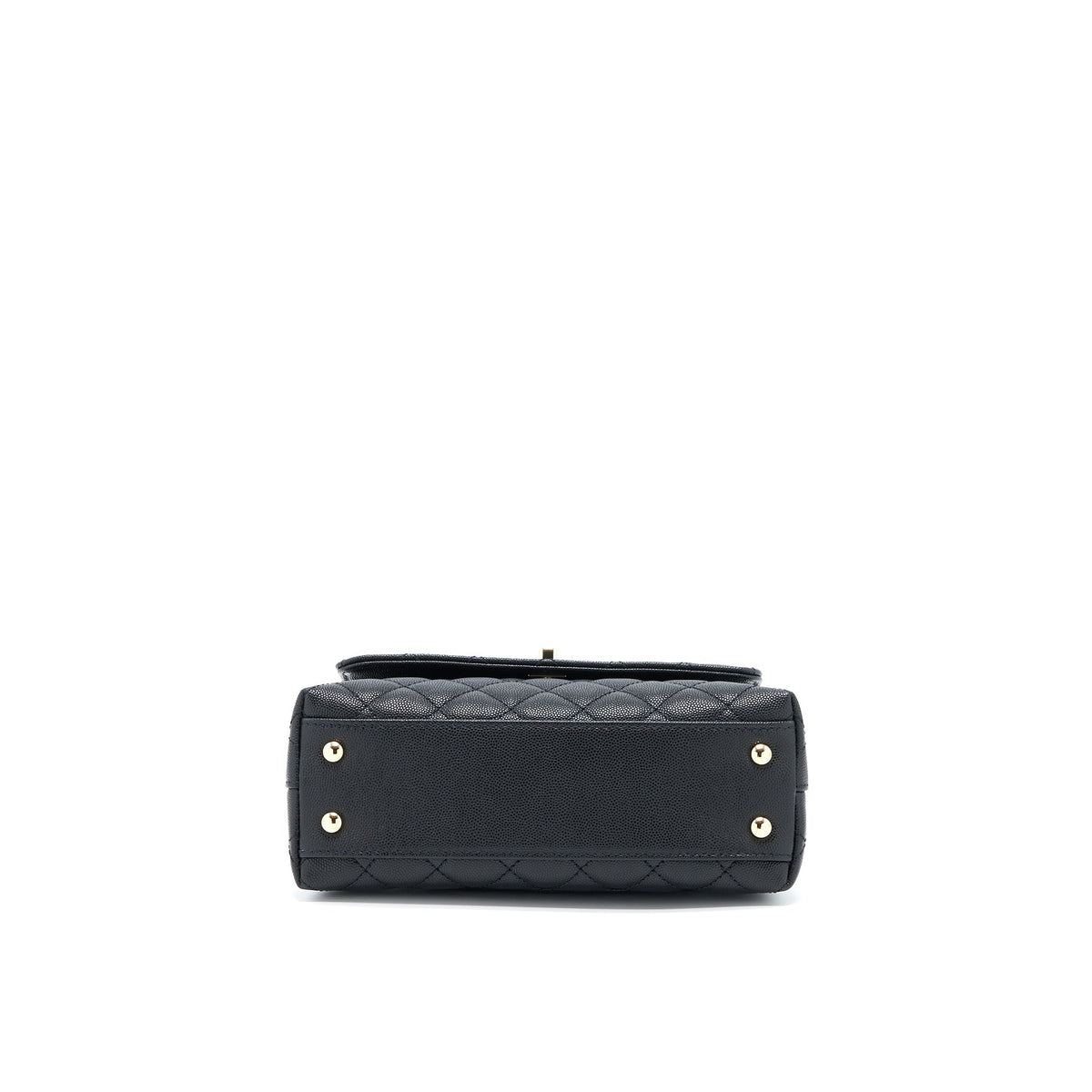 CHANEL SMALL COCO HANDLE FLAP BAG CAVIAR BLACK LGHW (MICROCHIP)