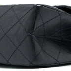 CHANEL 2.55 227 REISSUE FLAP BAG AGED CALFSKIN BLACK GHW