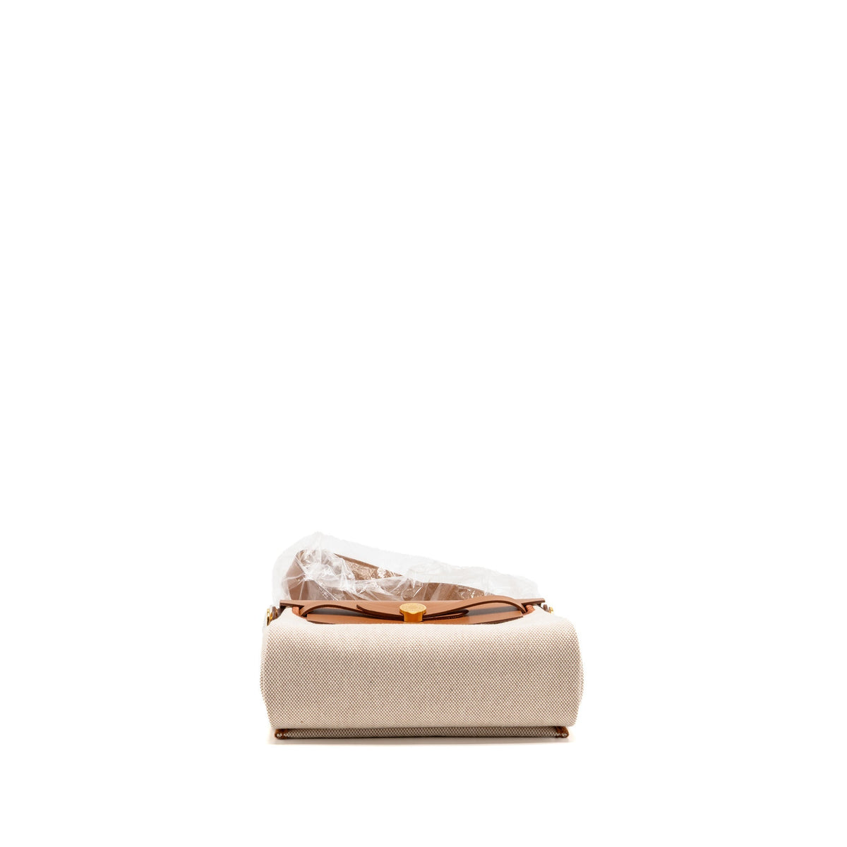 HERMES HERBAG MINI CANVAS/HUNTER LEATHER ECRU-BEIGE/FAUVE GHW