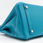 Hermes Birkin 30 Clemence Blue Paon SHW
