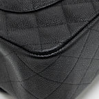 CHANEL JUMBO CLASSIC DOUBLE FLAP BAG CAVIAR BLACK GHW