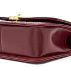 CHANEL 21A MEDIUM GOLD CRUSH FLAP BAG CALFSKIN NC635 BURGUNDY GHW (MICROCHIP)