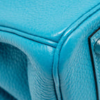Hermes Birkin 30 Clemence Blue Paon SHW