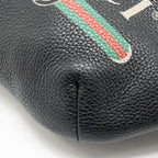 GUCCI MINI PRINT BELT BAG CALFSKIN BLACK GHW