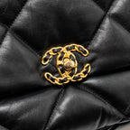 Chanel Medium 19 bag goatskin black multicolor hardware