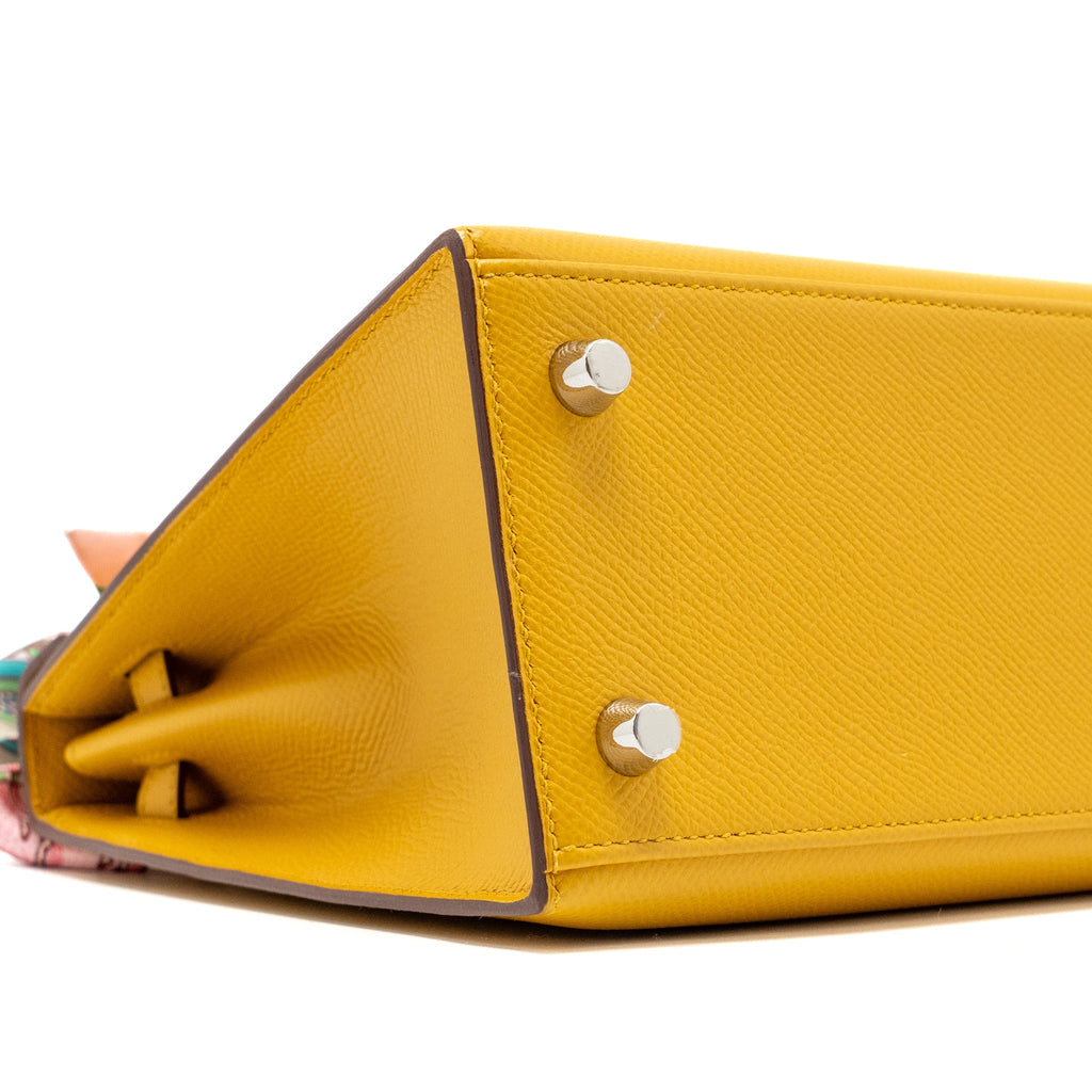 Hermes Kelly 25 Epsom 9D Jaune Amber SHW
