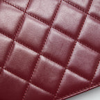 CHANEL 21A MEDIUM GOLD CRUSH FLAP BAG CALFSKIN NC635 BURGUNDY GHW (MICROCHIP)